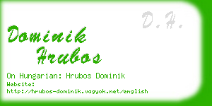 dominik hrubos business card